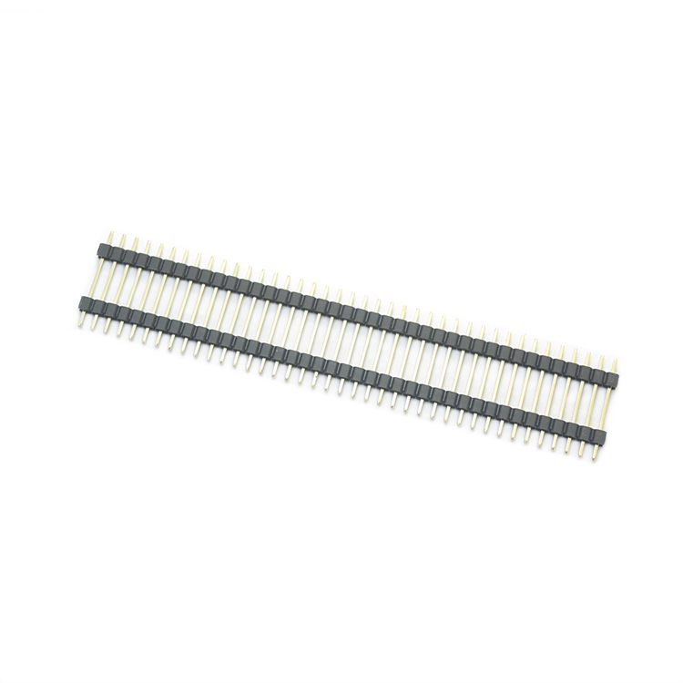 2.54间距单排双塑直插排针L=20mm